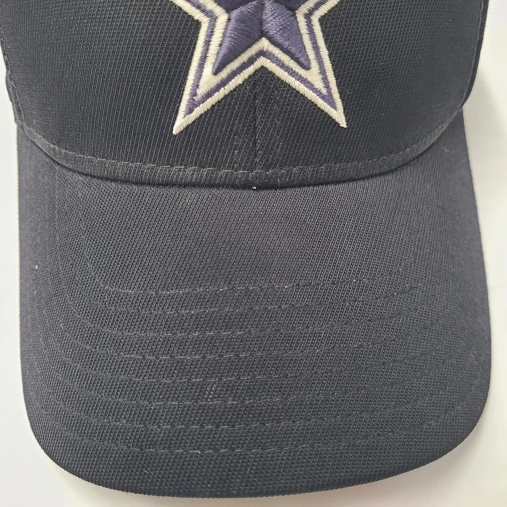 Dallas Cowboys Hat‎ Fitted L-XL Reebok Black NFL Football Logo Nylon Blend Men